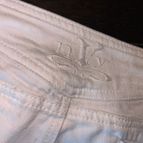 Nvy n’vy white wide leg pants trousers 42 denim jeans us sz 14 or 16 32W 32” - Picture 3 of 4